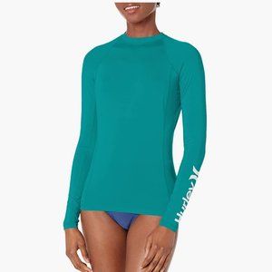 Hurley Women's Standard OAO Long Sleeve Rash guard, Large